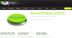 Desktop Screenshot of 2010.java2days.com
